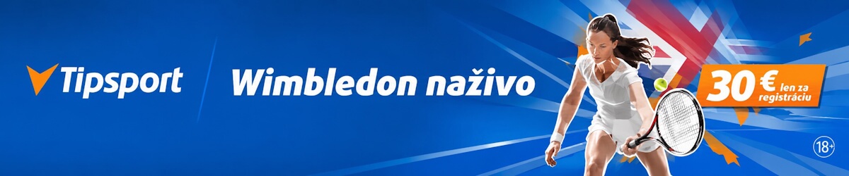 Wimbledon naživo na TV Tipsport