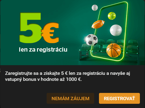 Chance bonus za registráciu 5 € + 1000 € za vklad