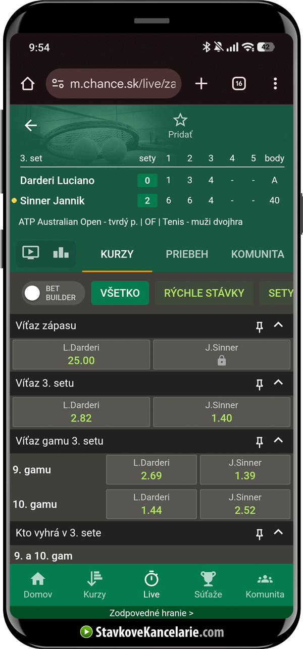 AKU tiket v Chance aplikácii