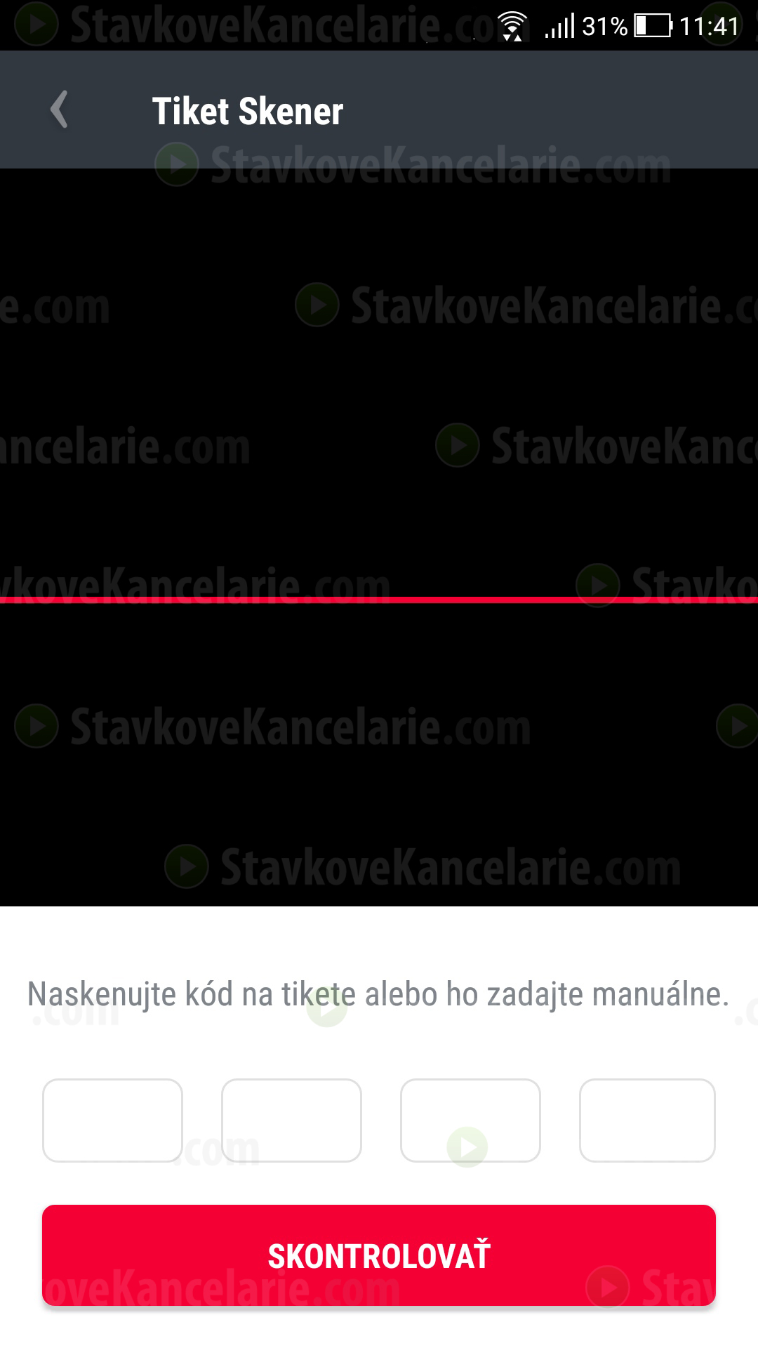 Tiket skener v DOXXbet aplikácii