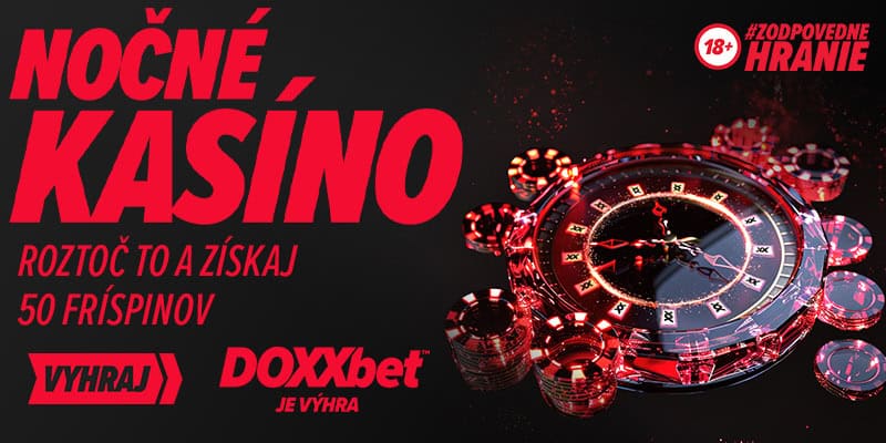 Nočné casino s DOXXbet free spinmi