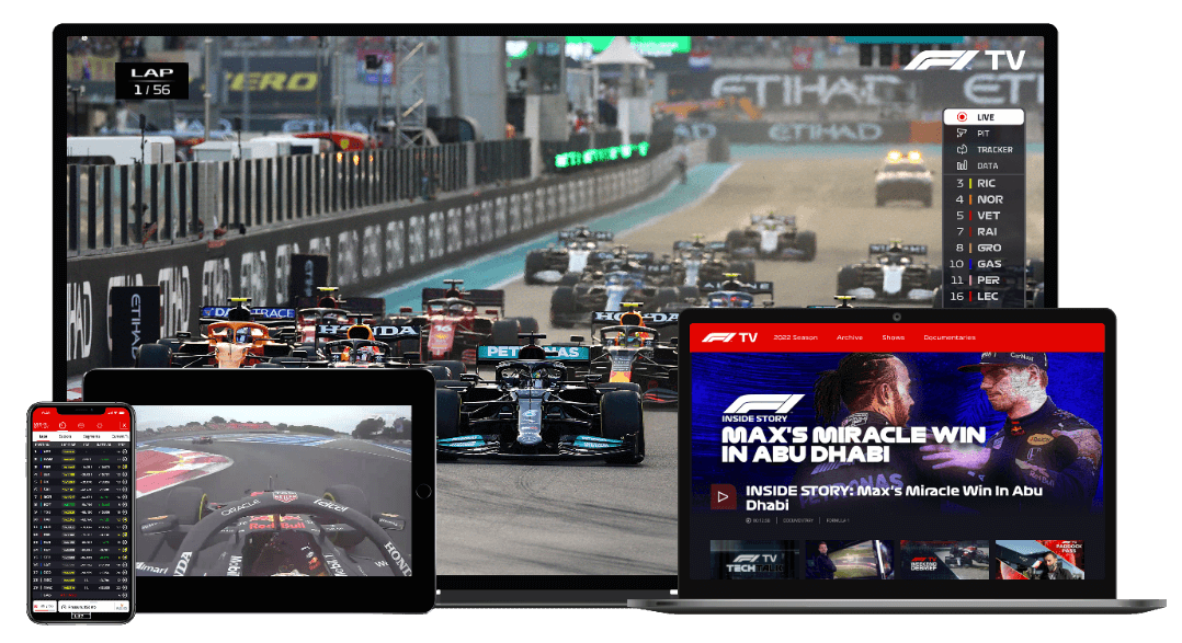 F1 online na F1 TV PRO