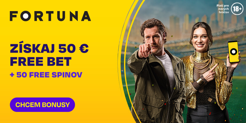 Fortuna bonus 50 € a 50 free spinov