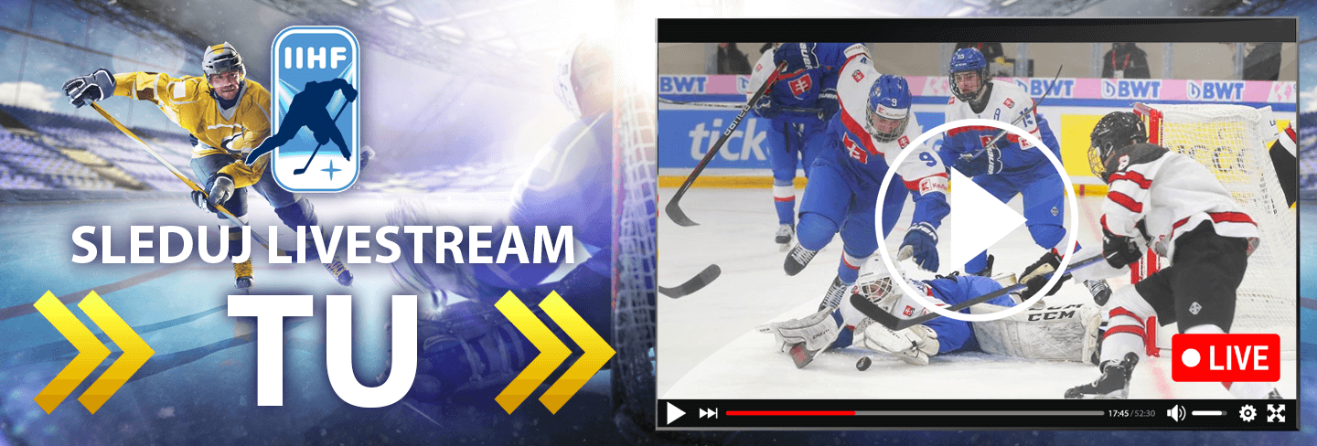 LIVE stream MS v hokeji do 18 rokov na TV Tipsport