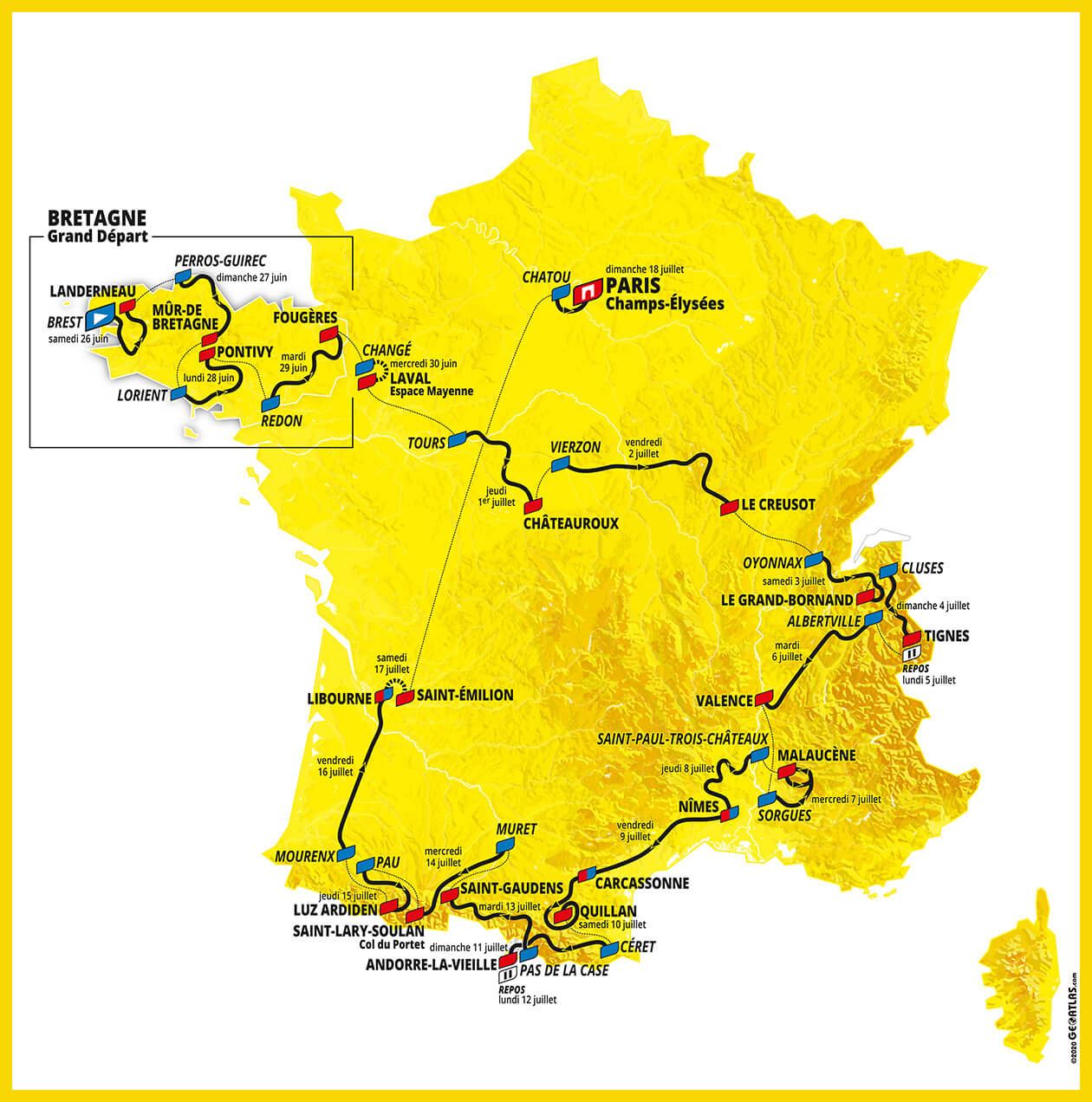 Tour de France 2021 Program, etapy, kurzy a online prenos TdF