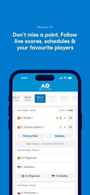 Mobilná aplikácia Australian Open
