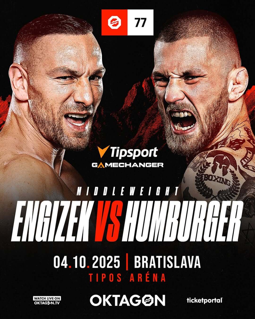 Zápas Engizek vs. Humburger na akcii Oktagon 77