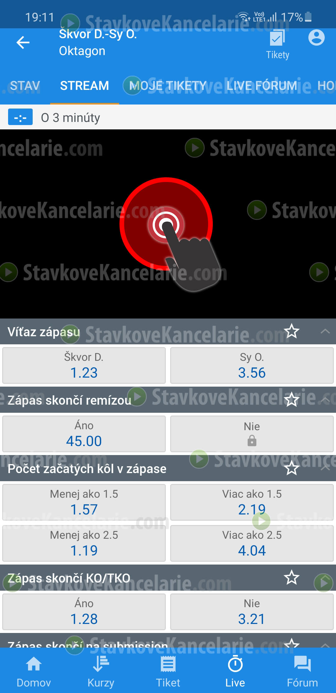 Live stream Oktagon zápasov Live stream Oktagon zápasu na TV Tipsport
