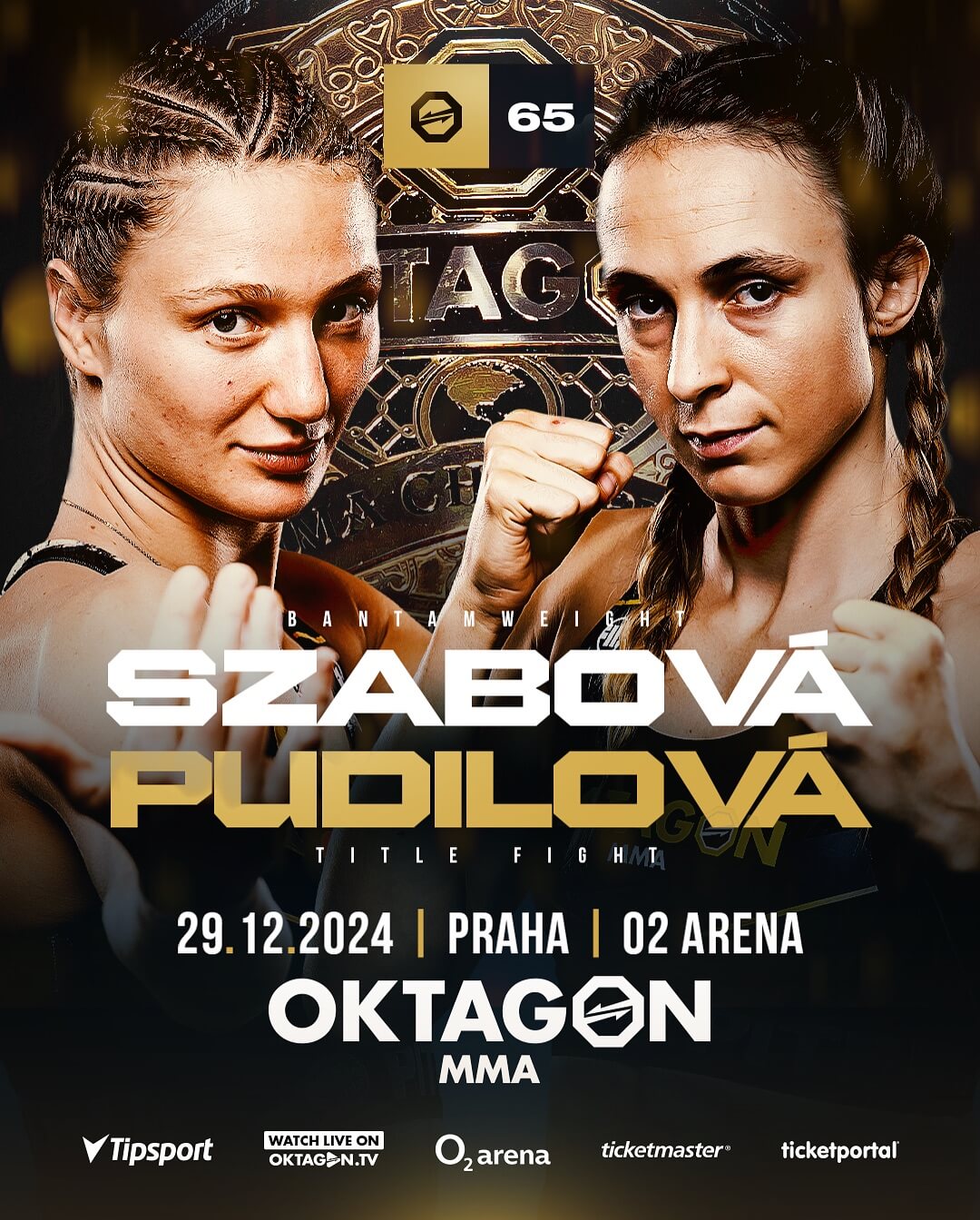 Zápas Pudilová vs. Szabová na akcii Oktagon 65