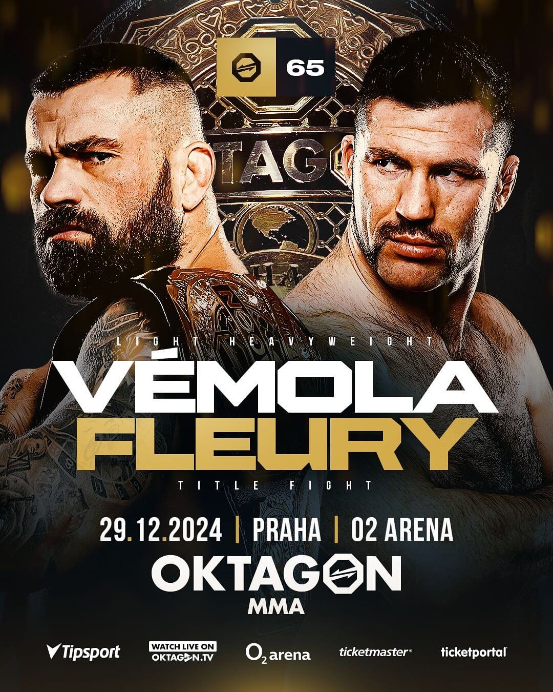 Zápas Vémola vs. Fleury na akcii Oktagon 65