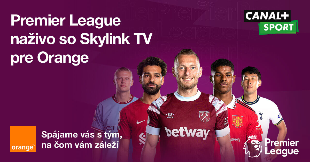 Orange TV má vo svojej ponuke kanál Canal+ Sport, kde sa vysiela Premier League naživo 