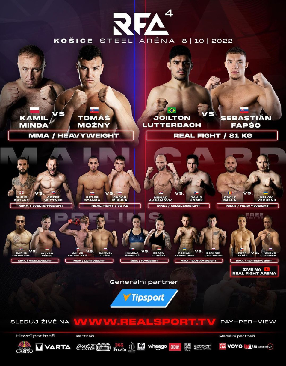 Fightcard RFA 4