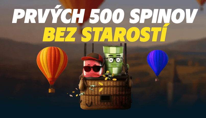 Vstupný bonus 500 free spinov bez starostí a rizika v Sazka hry casino