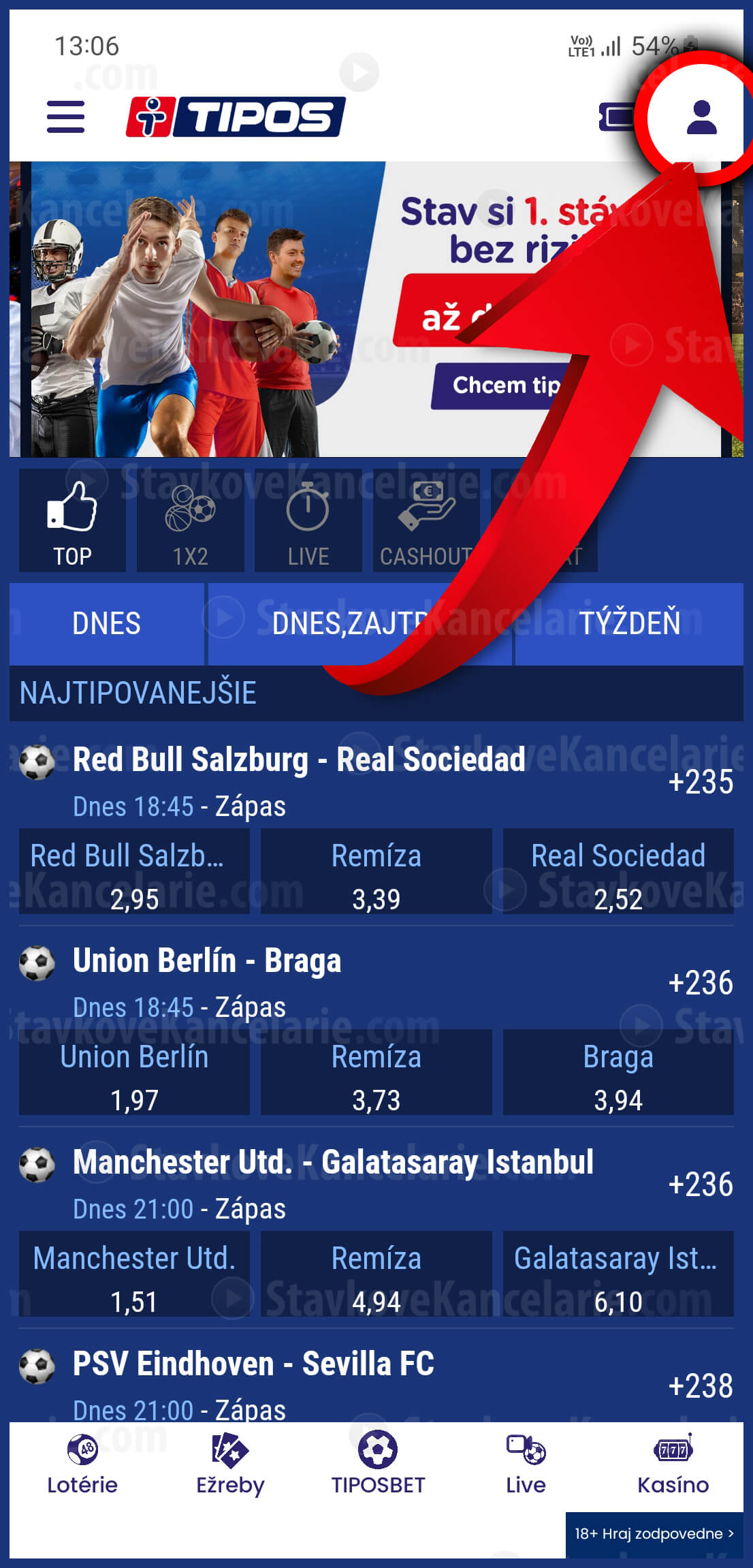 Ako skontrolovať stávky v Tiposbet aplikácii
