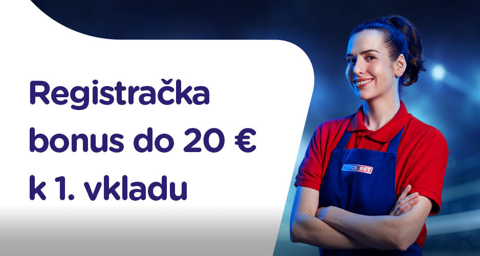 TIPOS bonus za 1. vklad na hráčsky účet