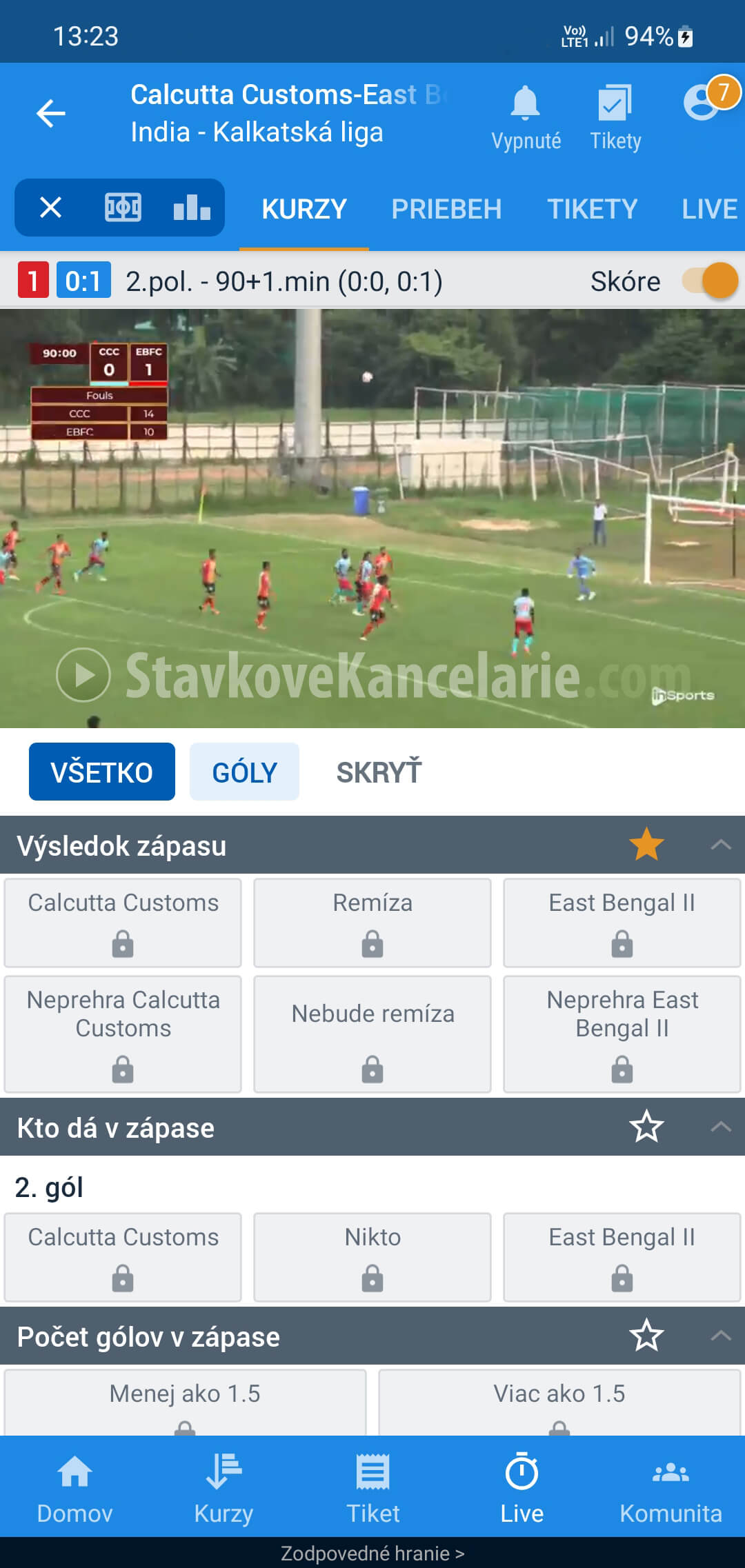 Futbalový online prenos na Tipsport TV