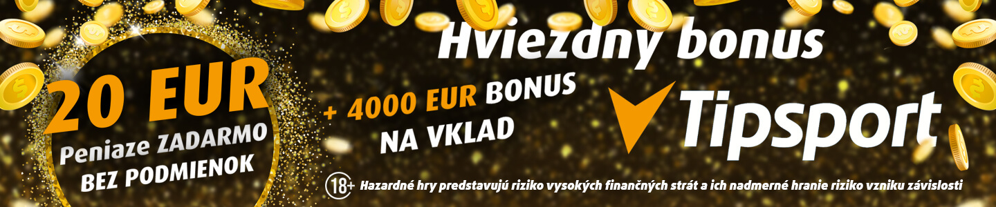 Registrácia s bonusom zadarmo Tipsport bonus bez vkladu