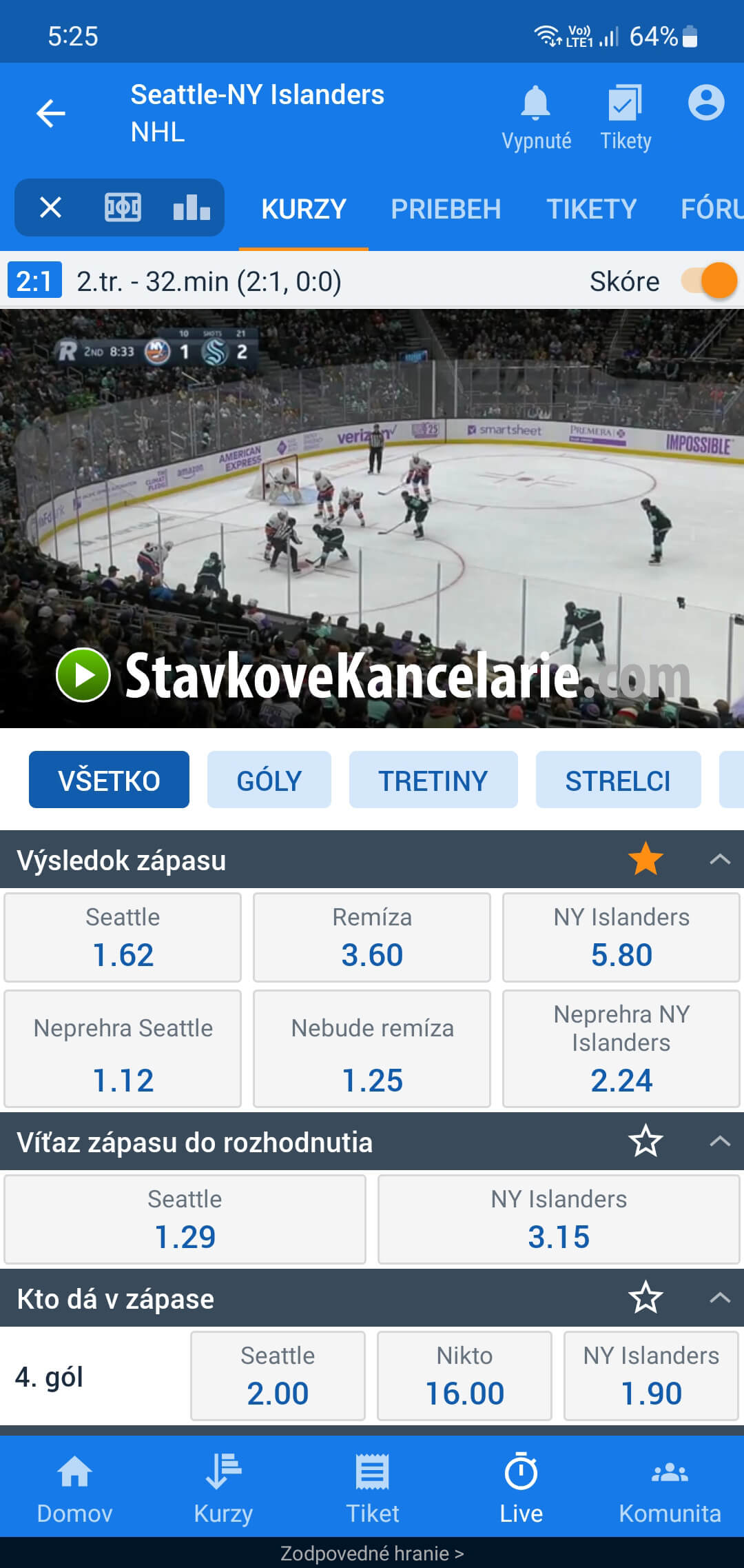 Hokejový online prenos na Fortuna TV