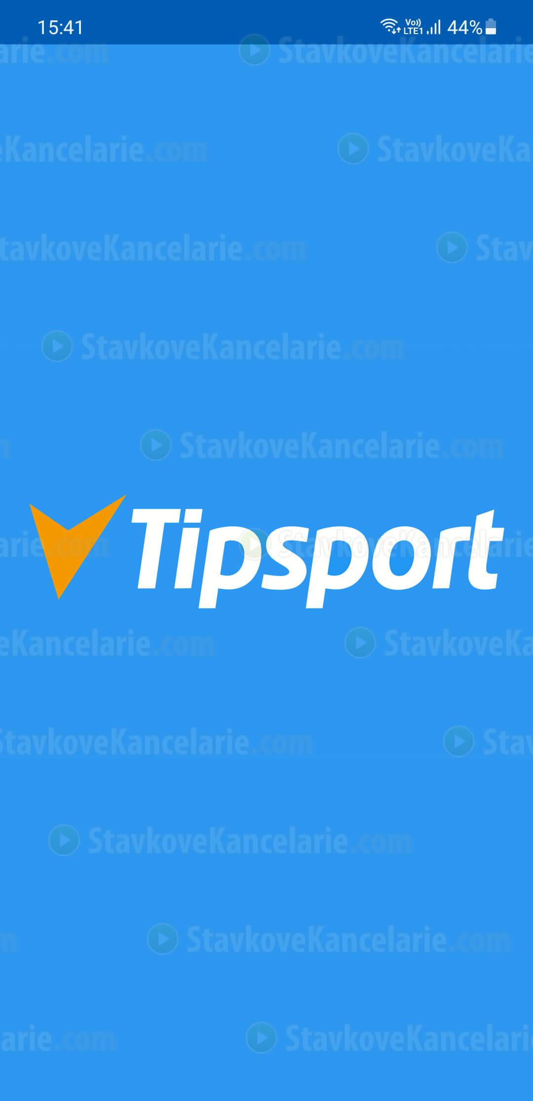 Úvodná obrazovka aplikácie Tipsport