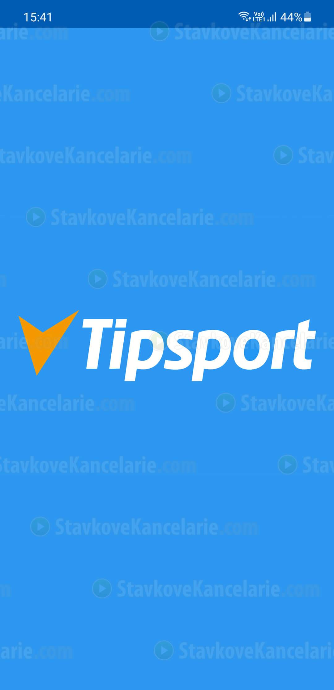 Mobilná aplikácia Tipsport Úvodná obrazovka aplikácie Tipsport