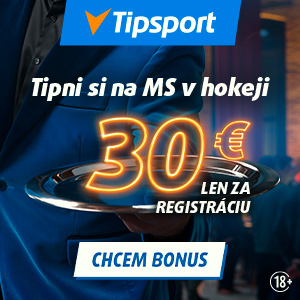 Tipsport bonus za registráciu 30 €