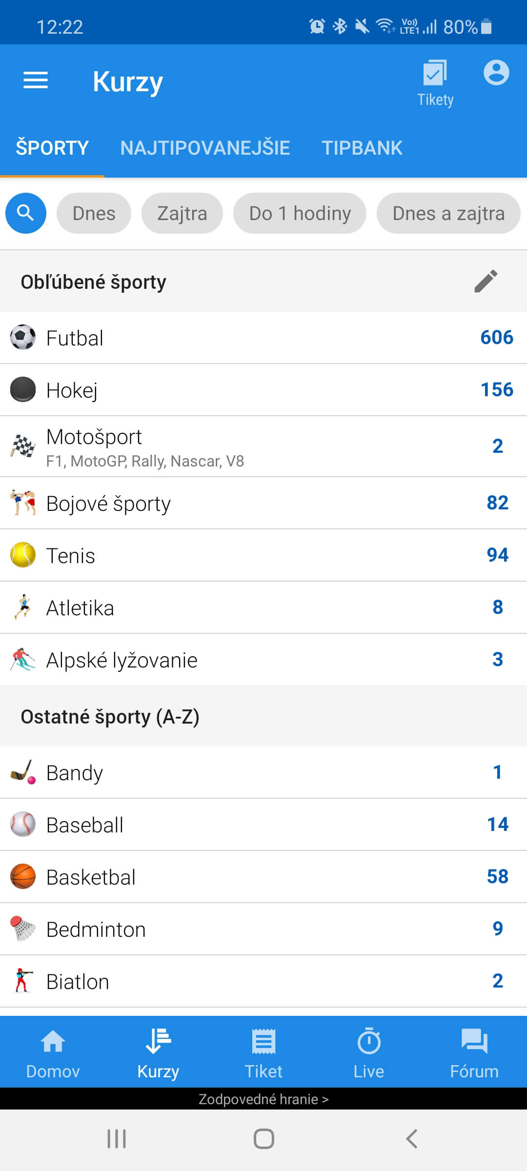 Mobilná aplikácia Tipsport