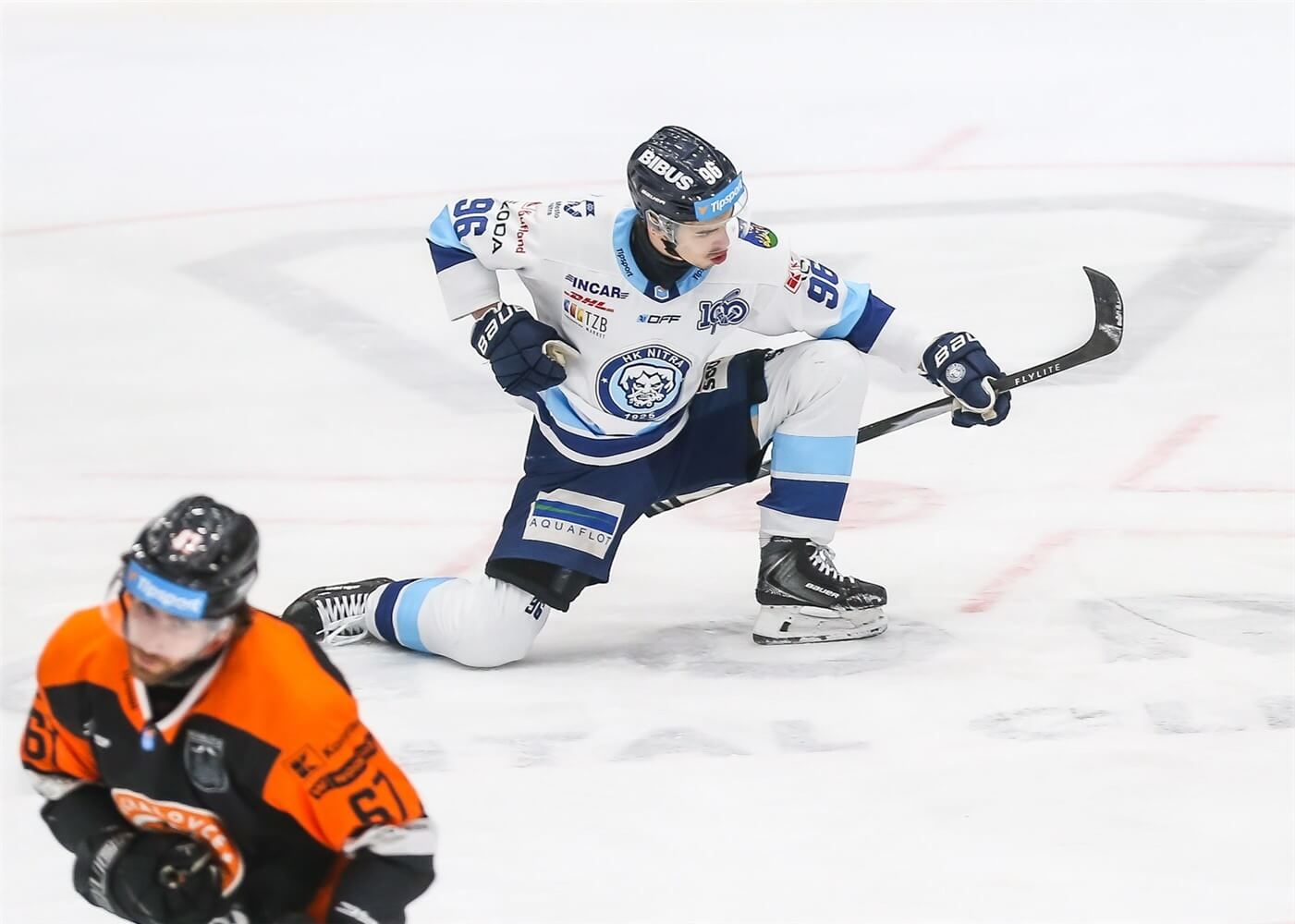 Hokejista Nitry v play-off Tipsport slovenskej ligy počas zápasu s Michalovcami