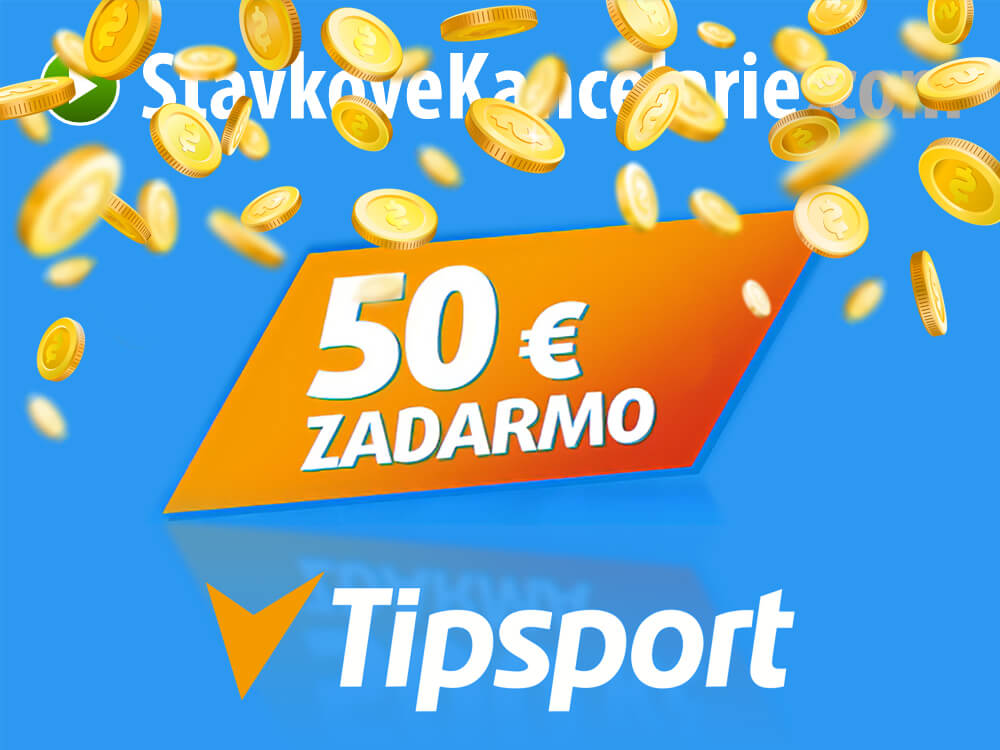 Tipsport 50 EUR zadarmo
