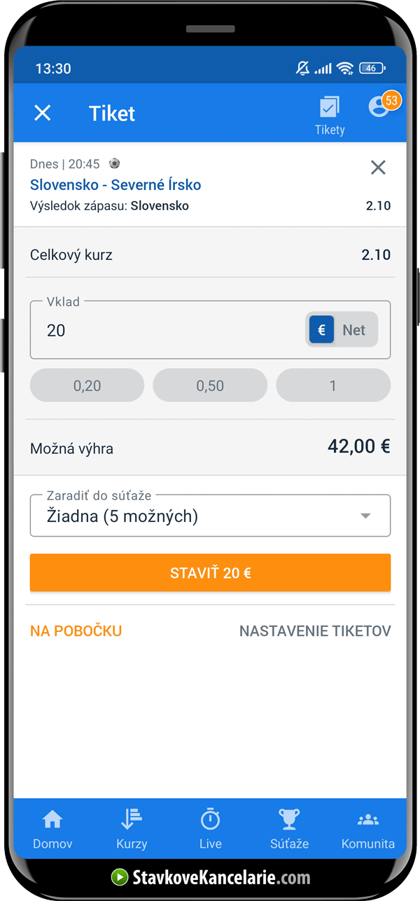 SOLO tiket v Tipsport appke