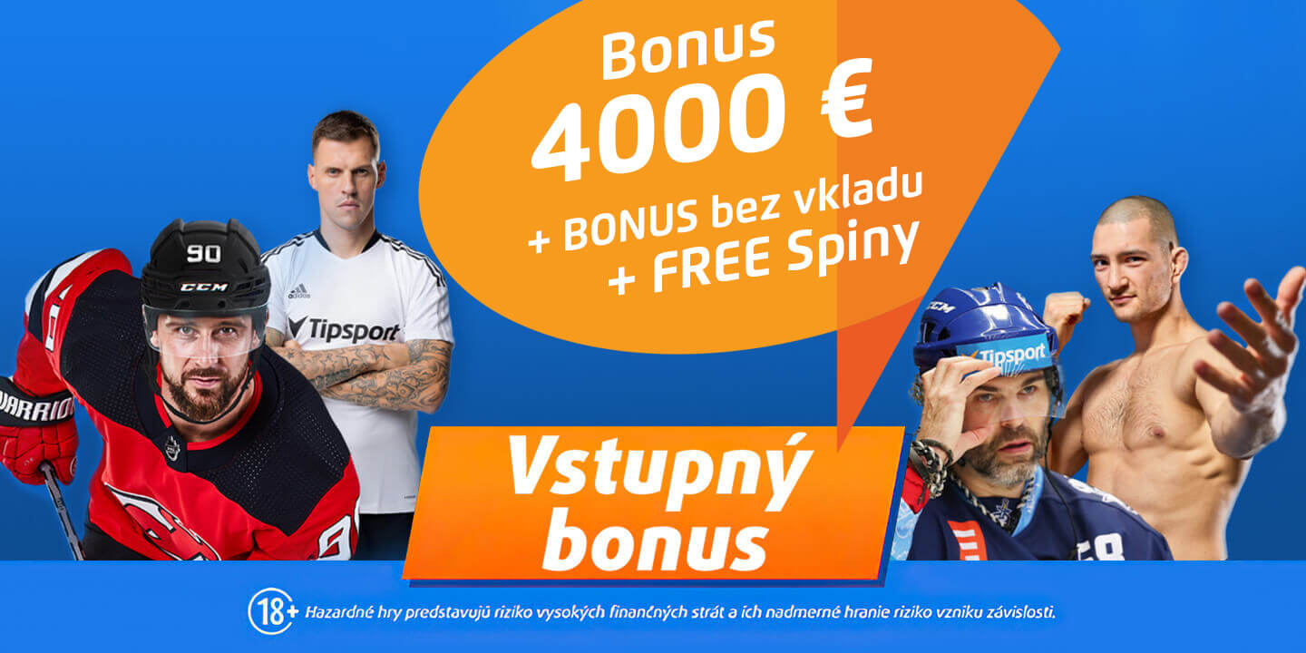 Tipsport bonus za vklad do výšky 4.000 €