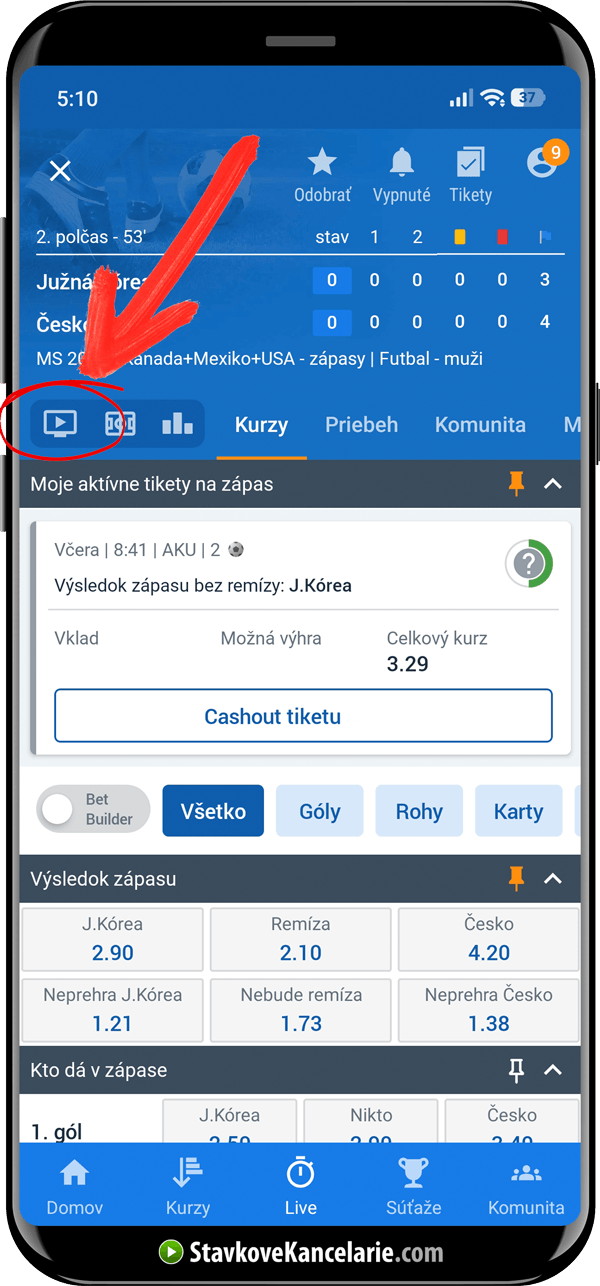 Ako spustiť futbal naživo v TV Tipsport