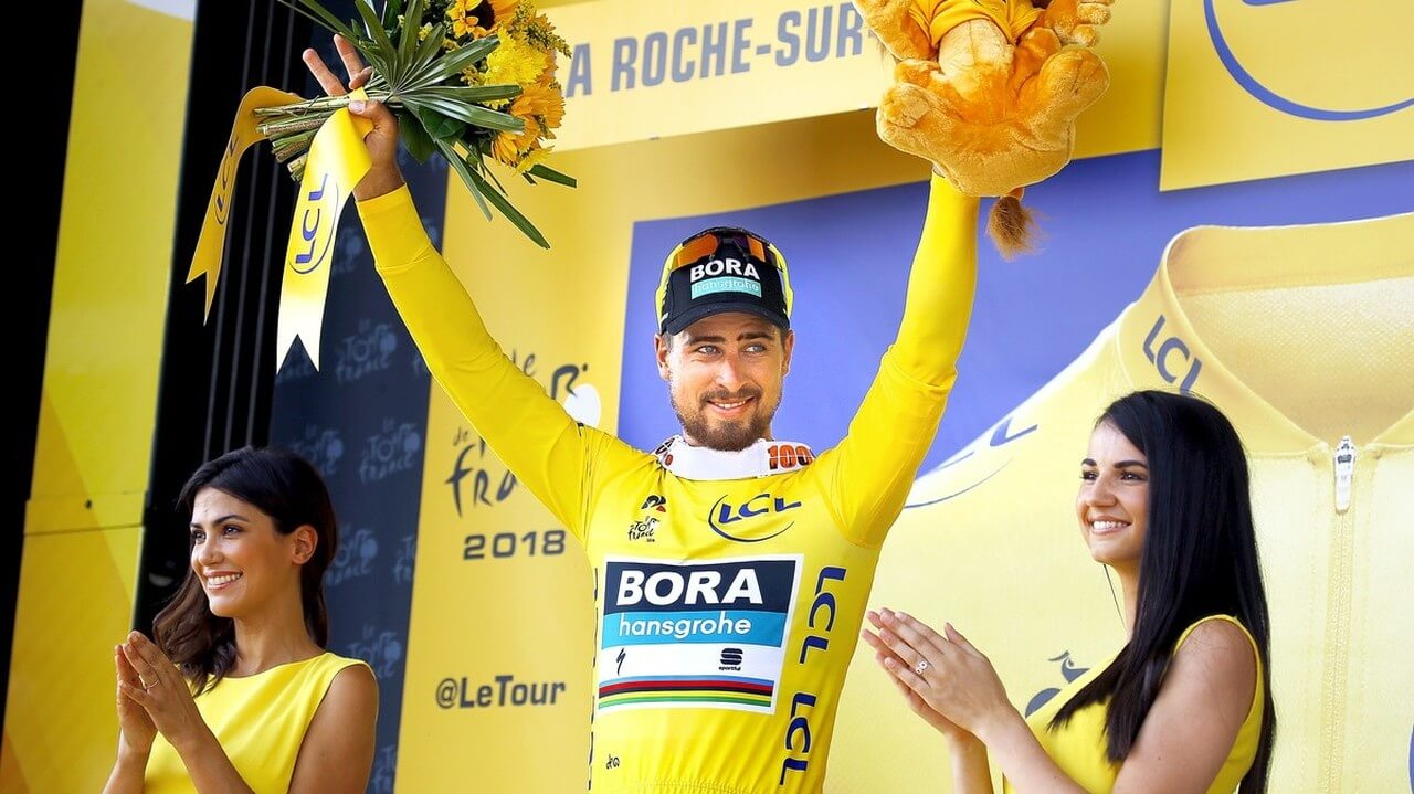 Peter Sagan v žltom drese na Tour de France
