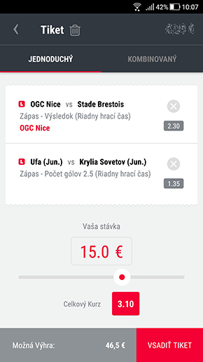 Tiket v appke DOXXbet