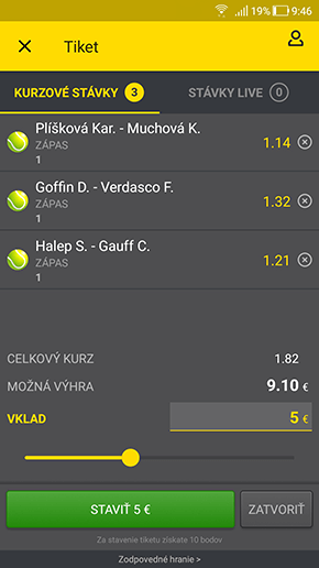 Kombinovaná stávka v appke Fortuna
