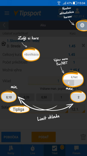 Vysvetlivky - Tiket Tipsport apk