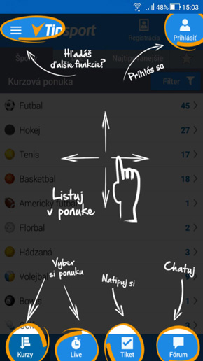 Vysvetlivky - Úvod Tipsport apk