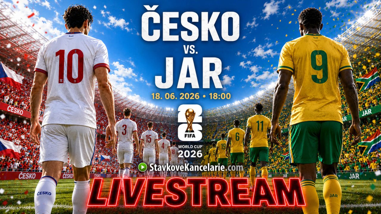 Futbalisti Česka a Juhoafrickej republiky pred zápasom na MS vo futbale 2026 s dátumom konania 18. júna.
