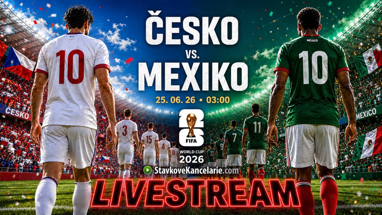 Futbalisti Česka a Mexika pred zápasom MS vo futbale 2026 so začiatkom 25. 6. 2026 o 03:00