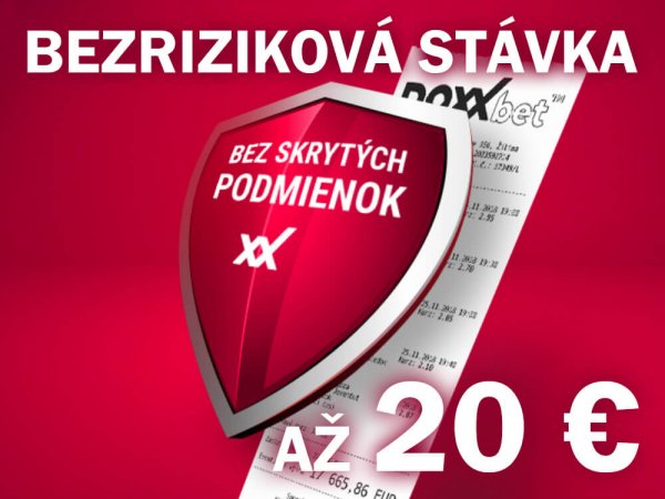 DOXXbet bonus 20 EUR ❤️ Stávka bez rizika 2021