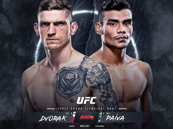 Dvořák vs Paiva 🥊 UFC FIGHT NIGHT – Paiva odstúpil!