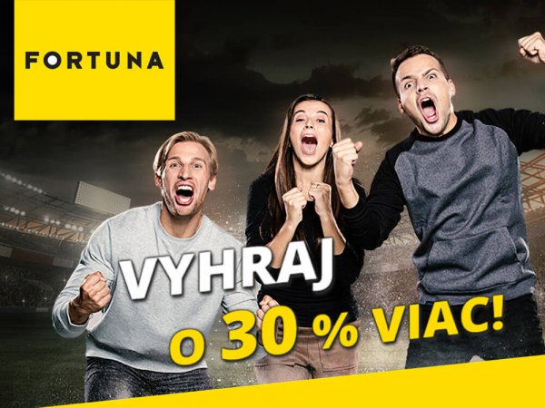 Vyhrajte vo Fortune o 30% z vašej získanej výhry