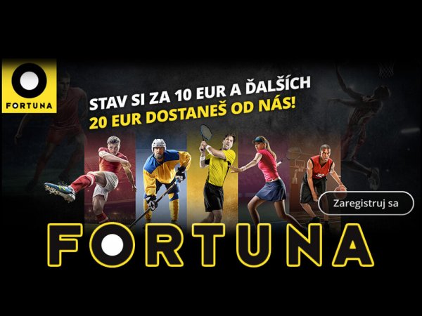 200% bonus od Fortuny do výšky 20 € + PROMO KÓD