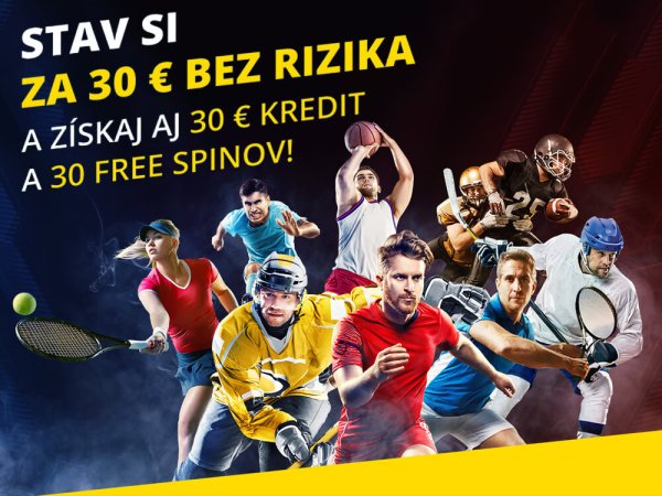 Fortuna bonus 30 € + 30 € + 30 FS + ZADARMO 30 € od nás