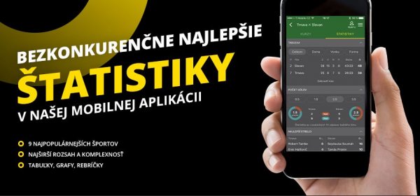 Konečne! Štatistiky v apke ako sa patria. Great job Fortuna