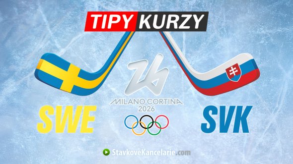 Hokej ZOH 2026: Švédsko vs. Slovensko – kurzy a tipy na zápas