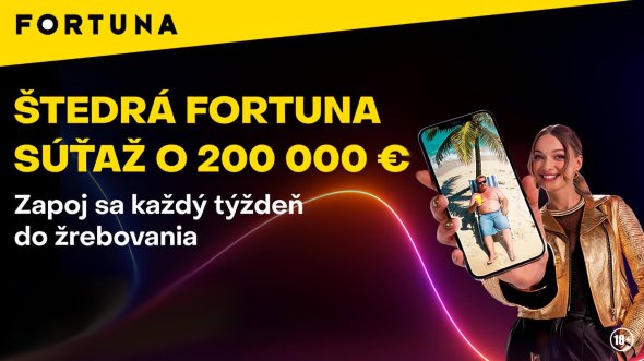 Promo banner Štedrá Fortuna súťaž o 200 000 € – informácia o týždennom žrebovaní výhier