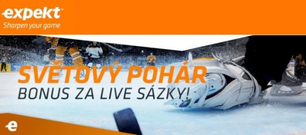 Svetový pohár v hokeji - bonusy za live stávky od Expektu