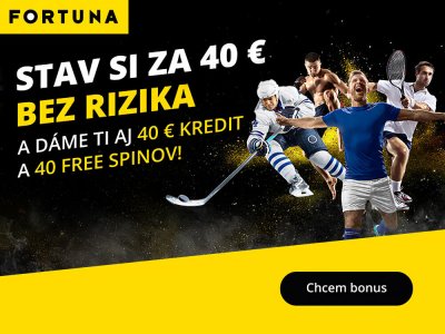 Fortuna stávka bez rizika 40 € + 40 € + 40 FS | Triple bonus