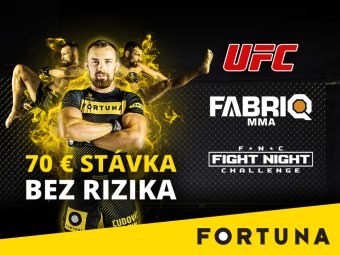 Fortuna stávka bez rizika 70 € na UFC + LIVE STREAM