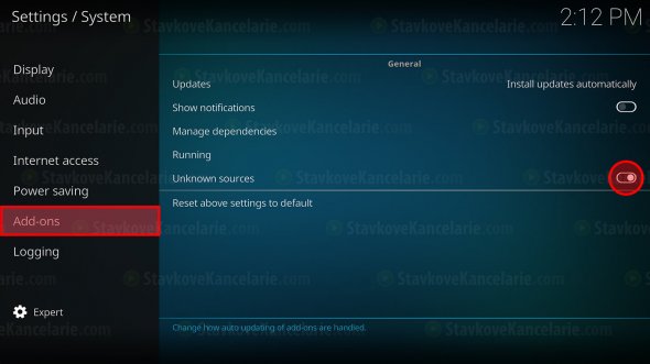 Povolenie add-onov z neznámych zdrojov